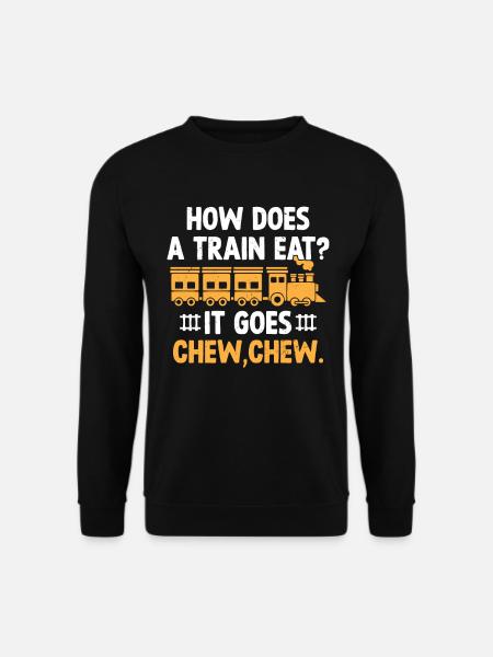 Train Lover Eisenbahnlokomotive Eisenbahningenieur - Unisex Pullover - Schwarz