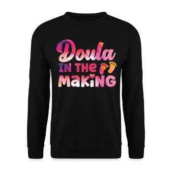 Doula Birth Worker Doula Dans Le - Sweat-shirt Unisexe - noir - Devant - Alina (178cm) & Michal (187cm)