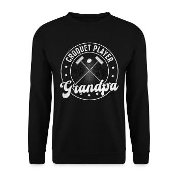 Grand-père joueur de croquet - Sweat-shirt Unisexe - noir - Devant - Alina (178cm) & Michal (187cm)