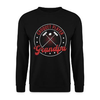 Croquet Game Croquet Grandpa - Croquet Player Gran - Unisex Sweatshirt - black - Front - Alina (178cm) & Michal (187cm)