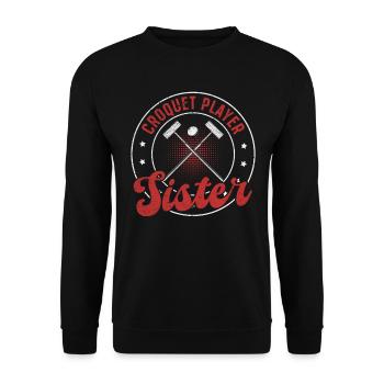 Croquet Game Croquet Sister - Croquet Player Siste - Unisex Sweatshirt - black - Front - Alina (178cm) & Michal (187cm)