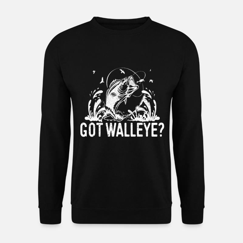 Walleye Fishing Angler - Unisex Pullover - Schwarz