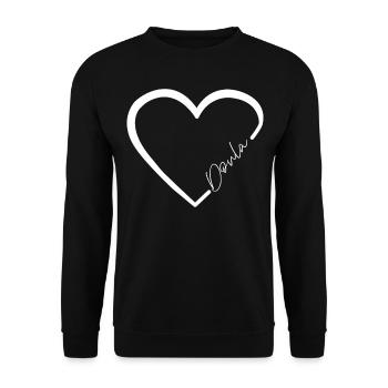 Doula Birth Worker Heart Doula - Unisex Sweatshirt - black - Front - Alina (178cm) & Michal (187cm)