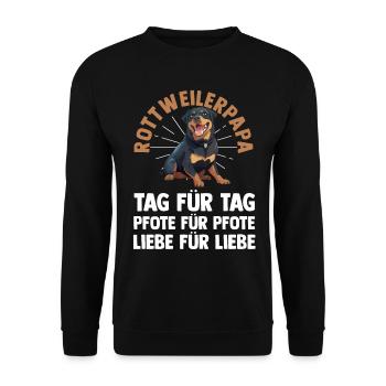 Dog Dad Rottweiler Dad Master Dog Rottweiler - Unisex Sweatshirt - black - Front - Alina (178cm) & Michal (187cm)