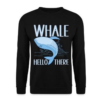 Wale Walfisch - Unisex Pullover - Schwarz - Vorne - Alina (178cm) & Michal (187cm)