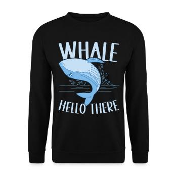Wale Walfisch - Unisex Pullover - Schwarz - Vorne - Alina (178cm) & Michal (187cm)