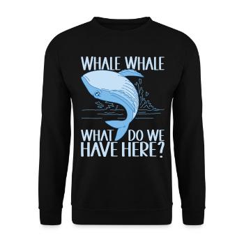 Wale Walfisch - Unisex Pullover - Schwarz - Vorne - Alina (178cm) & Michal (187cm)
