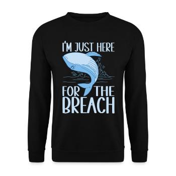 Whales Whale - Unisex Sweatshirt - black - Front - Alina (178cm) & Michal (187cm)