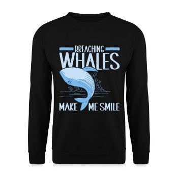 Wale Walfisch - Unisex Pullover - Schwarz - Vorne - Alina (178cm) & Michal (187cm)