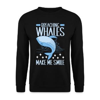 Wale Walfisch - Unisex Pullover - Schwarz - Vorne - Alina (178cm) & Michal (187cm)