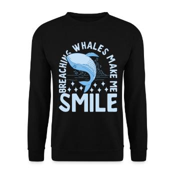 Wale Walfisch - Unisex Pullover - Schwarz - Vorne - Alina (178cm) & Michal (187cm)