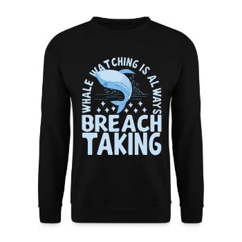 Wale Walfisch - Unisex Pullover - Schwarz - Vorne - Alina (178cm) & Michal (187cm)