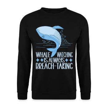 Wale Walfisch - Unisex Pullover - Schwarz - Vorne - Alina (178cm) & Michal (187cm)