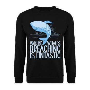 Wale Walfisch - Unisex Pullover - Schwarz - Vorne - Alina (178cm) & Michal (187cm)