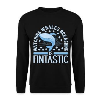 Wale Walfisch - Unisex Pullover - Schwarz - Vorne - Alina (178cm) & Michal (187cm)