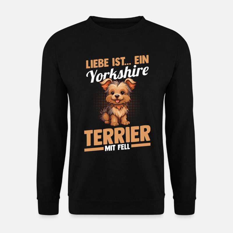 Hund Yorkshire Terrier - Unisex Pullover - Schwarz