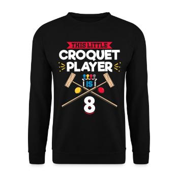 8 Years Old Croquet Player 8th Birthday Croquet Pl - Unisex Pullover - Schwarz - Vorne - Alina (178cm) & Michal (187cm)