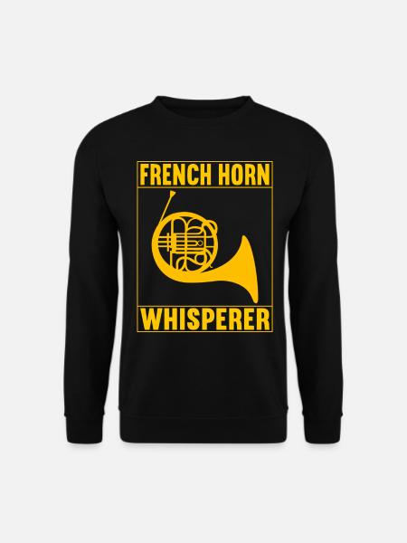 Horn Blechblasinstrument - Unisex Pullover - Schwarz