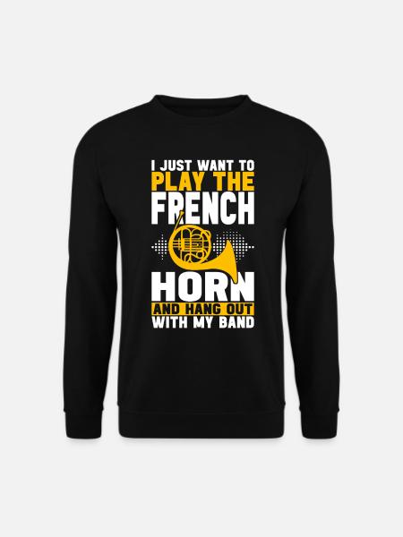 Horn Brass Instrument - Unisex Sweatshirt - black