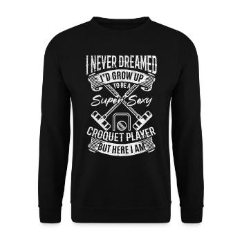 Jeu de Croquet Croquet Sport - Super Sexy Croquet pl - Sweat-shirt Unisexe - noir - Devant - Alina (178cm) & Michal (187cm)