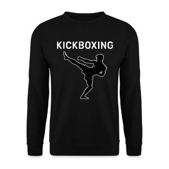 Kickboxen FIghter Kickboxer - Unisex Pullover - Schwarz - Vorne - Alina (178cm) & Michal (187cm)
