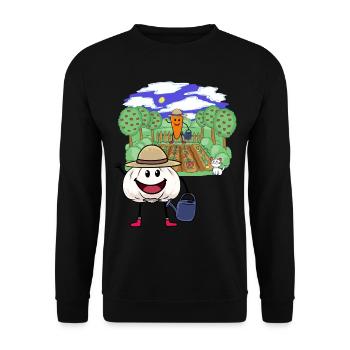 Jardinier Amateur, Jardinage, Jardin, Légume, Agriculteur, Enfant - Sweat-shirt Unisexe - noir - Devant - Alina (178cm) & Michal (187cm)