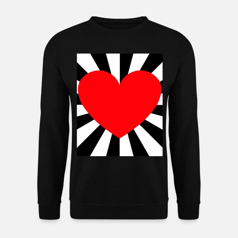 Hjerte Hjerter Kærlighed Romantik Romantisk partner - Unisex sweater - sort