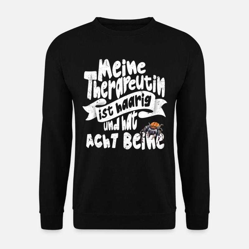 Lustiger Spruch Springspinnen Sammler mit Humor - Unisex Pullover - Schwarz