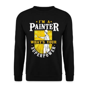 House Painter Decorator I'm A - Unisex Pullover - Schwarz - Vorne - Alina (178cm) & Michal (187cm)