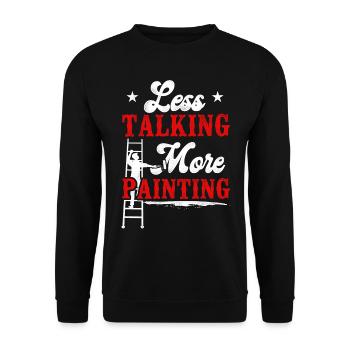 House Painter Decorator Less - Unisex Pullover - Schwarz - Vorne - Alina (178cm) & Michal (187cm)