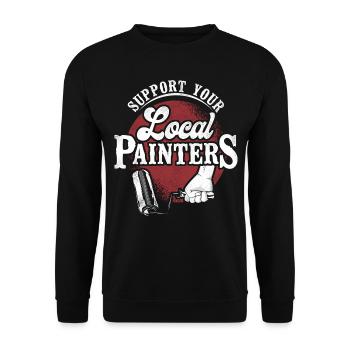 House Painter Decorator Support - Unisex Pullover - Schwarz - Vorne - Alina (178cm) & Michal (187cm)