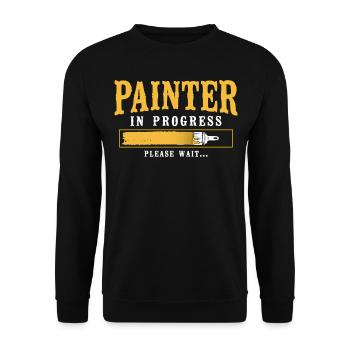 House Painter Decorator Painter In - Unisex Sweatshirt - black - Front - Alina (178cm) & Michal (187cm)
