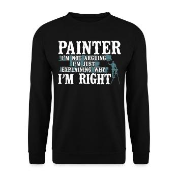 House Painter Decorator Painter - Unisex Pullover - Schwarz - Vorne - Alina (178cm) & Michal (187cm)
