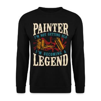 House Painter Decorator Painter - Unisex Pullover - Schwarz - Vorne - Alina (178cm) & Michal (187cm)