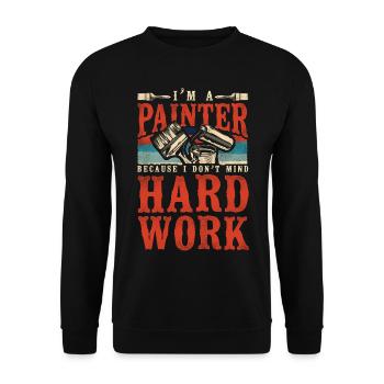 House Painter Decorator I'm A - Unisex Sweatshirt - black - Front - Alina (178cm) & Michal (187cm)
