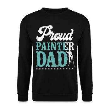 House Painter Decorator Dad Proud - Unisex Sweatshirt - black - Front - Alina (178cm) & Michal (187cm)
