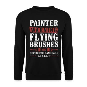 House Painter Decorator Painter - Unisex Pullover - Schwarz - Vorne - Alina (178cm) & Michal (187cm)