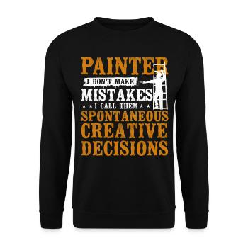 House Painter Decorator Painter I - Unisex Pullover - Schwarz - Vorne - Alina (178cm) & Michal (187cm)