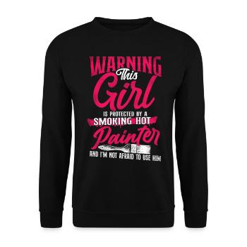 House Painter Decorator Girlfriend - Unisex Sweatshirt - black - Front - Alina (178cm) & Michal (187cm)