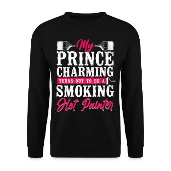 House Painter Decorator Girlfriend - Unisex Sweatshirt - black - Front - Alina (178cm) & Michal (187cm)