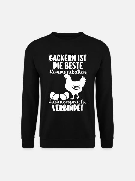 Huhn Bauer Bauernhof Küken Landwirt Hühner - Unisex Pullover - Schwarz