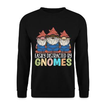 Nains de jardin Jardinage - Sweat-shirt Unisexe - noir - Devant - Alina (178cm) & Michal (187cm)