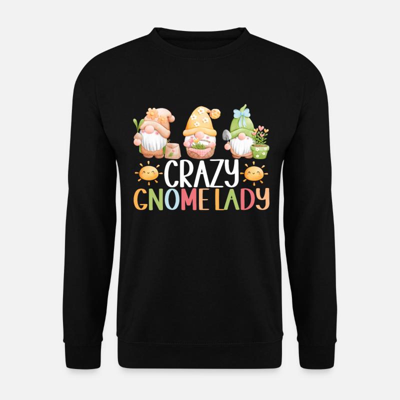 Gartenzwerge Gartenarbeit - Unisex Pullover - Schwarz