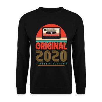Vintage-Geburtstagsgeschenk 2020. Retro 2020. - Unisex Pullover - Schwarz - Vorne - Alina (178cm) & Michal (187cm)