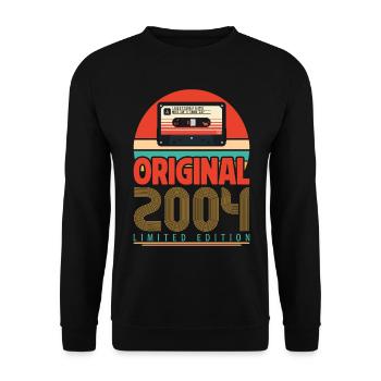 Vintage 2004 Geburtstagsgeschenk. Retro 2004. - Unisex Pullover - Schwarz - Vorne - Alina (178cm) & Michal (187cm)