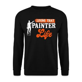 House Painter Decorator Living - Unisex Sweatshirt - black - Front - Alina (178cm) & Michal (187cm)