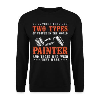 House Painter Decorator There Are - Unisex Sweatshirt - black - Front - Alina (178cm) & Michal (187cm)