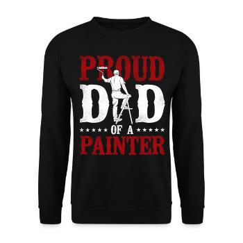 House Painter Decorator Dad Proud - Unisex Sweatshirt - black - Front - Alina (178cm) & Michal (187cm)