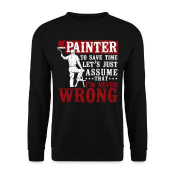 House Painter Decorator I'm A - Unisex Pullover - Schwarz - Vorne - Alina (178cm) & Michal (187cm)