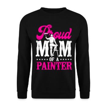 House Painter Decorator Mom Proud - Unisex Pullover - Schwarz - Vorne - Alina (178cm) & Michal (187cm)